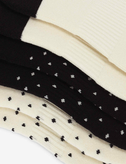 Sweaty Betty Workout Trainer Socks 3 Pack - Cream SB Polka Printimages3- The Sports Edit