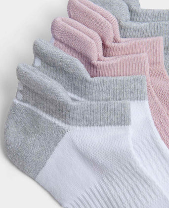 Workout Trainer Socks 3 Pack - Light Grey Marl