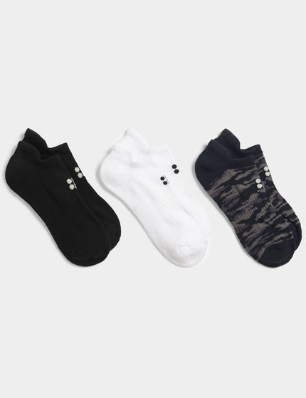 Sweaty Betty Workout Trainer Socks 3 Pack - Ultra Black Camoimages1- The Sports Edit