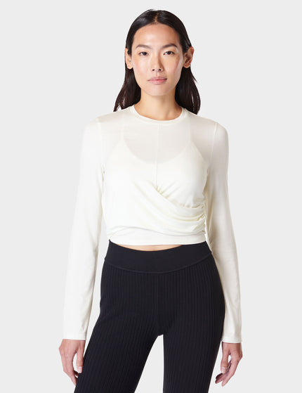 Sweaty Betty Wrap Front Long Sleeve Top - Lily Whiteimages1- The Sports Edit