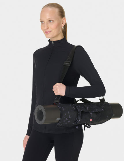Sweaty Betty Yoga Mat Carry Bag - Black Luxe Leopard Printimages4- The Sports Edit