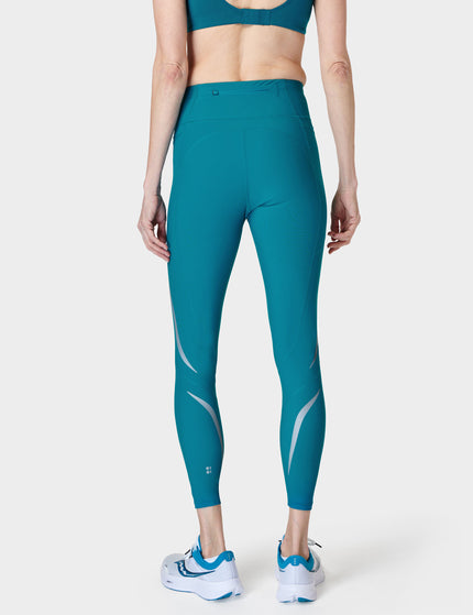 Sweaty Betty Zero Gravity 7/8 Illuminate Running Leggings - Reef Teal/Salt Blue Reflectiveimages2- The Sports Edit