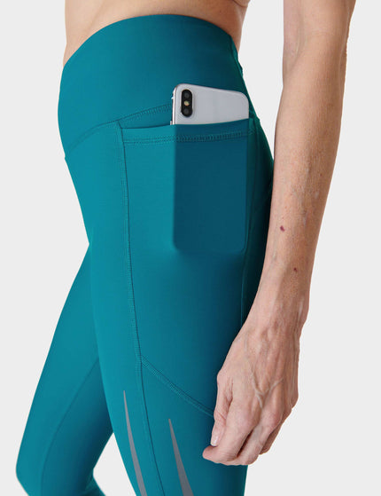 Sweaty Betty Zero Gravity 7/8 Illuminate Running Leggings - Reef Teal/Salt Blue Reflectiveimages4- The Sports Edit