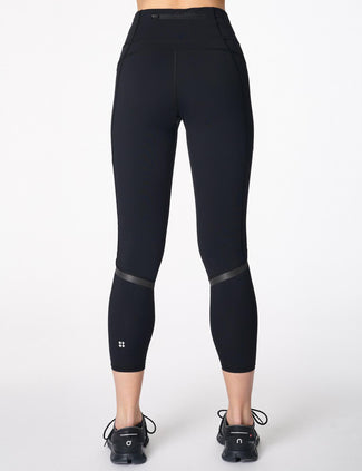 Zero Gravity High Waisted 7/8 Running Tight - Black