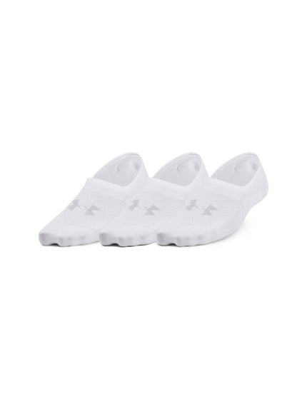 Under Armour Breathe Lite Ultra 3-Pack Low Liner Socks - White/Mod Greyimages1- The Sports Edit