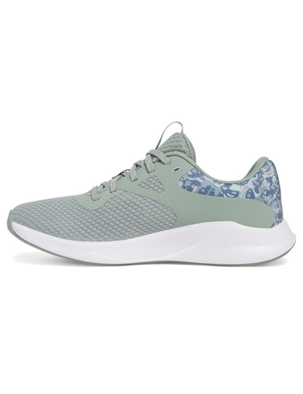 Under Armour Charged Aurora 2 + Training Shoes - Silica Green/White/Metallic Silicaimages3- The Sports Edit