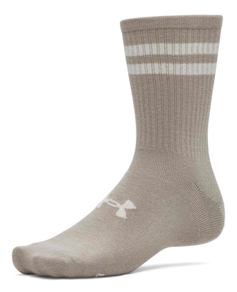 Essential 6-Pack Crew Socks - Timberwolf Taupe/Stone