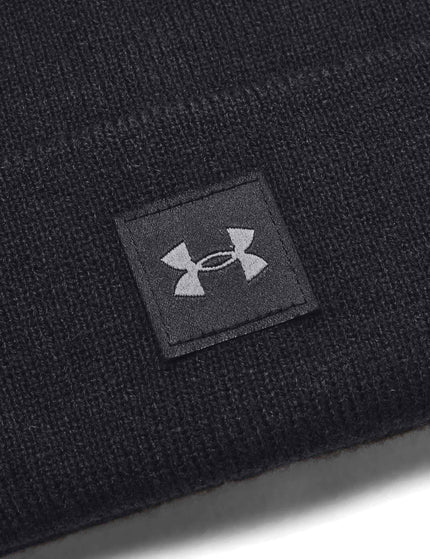 Under Armour Halftime Cuff Beanie - Black/Castlerockimages2- The Sports Edit