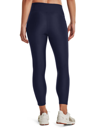 HeatGear Armour No-Slip Waistband Ankle Leggings - Midnight Navy/White