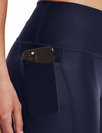 Under Armour HeatGear Armour No-Slip Waistband Ankle Leggings - Midnight Navy/Whiteimages3- The Sports Edit