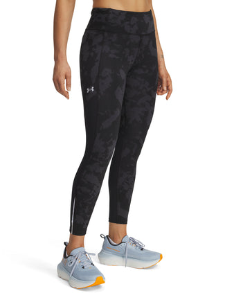 Launch Printed Ankle Tights - Black/Reflective