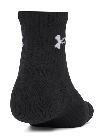 Under Armour Performance Cotton 3-Pack Quarter Socks - Ultimate Black/Whiteimages3- The Sports Edit