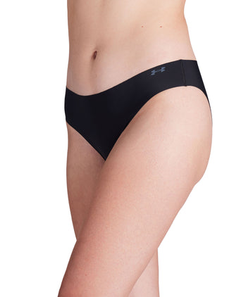 Pure Stretch 3-Pack No Show Bikini - Black/Steel