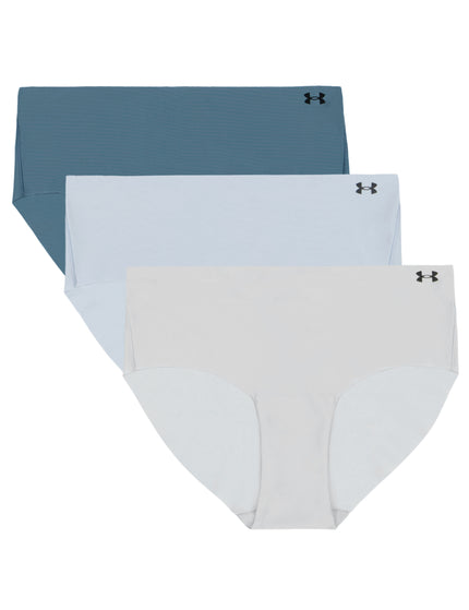 Under Armour Pure Stretch 3-Pack No Show Hipster - Blue Calm/Blue Smoke/Halo Greyimages1- The Sports Edit