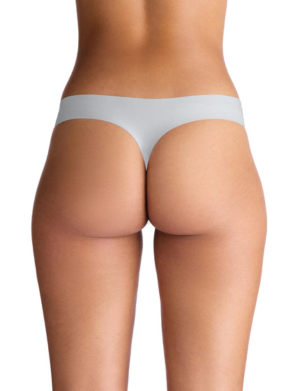 Under Armour Pure Stretch 3-Pack No Show Thong - Halo Grey/Tourmaline Pink/Maroon Mistimages4- The Sports Edit