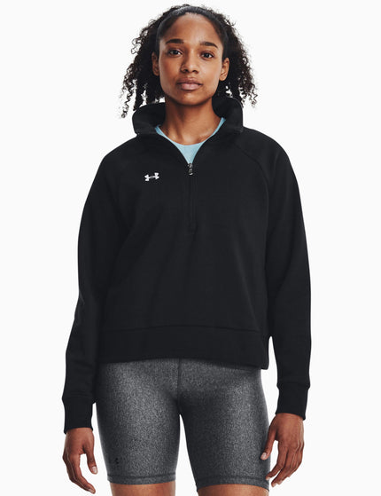 Under Armour Rival Fleece 1/2 Zip - Black/Whiteimages1- The Sports Edit