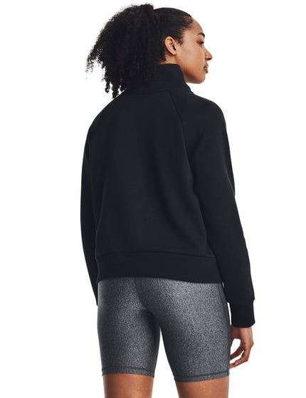 Under Armour Rival Fleece 1/2 Zip - Black/Whiteimages2- The Sports Edit