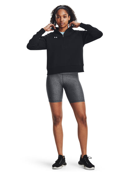 Under Armour Rival Fleece 1/2 Zip - Black/Whiteimages4- The Sports Edit