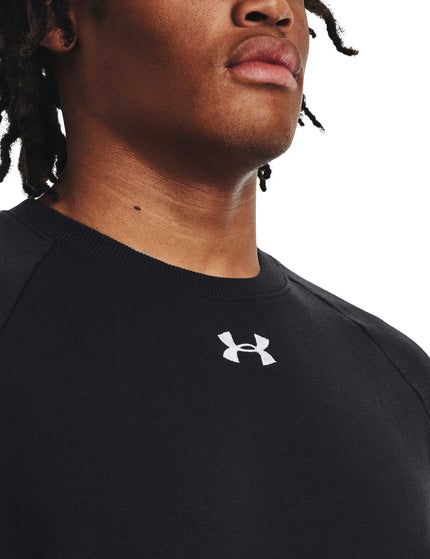 Under Armour Rival Fleece Crew - Black/Whiteimages3- The Sports Edit