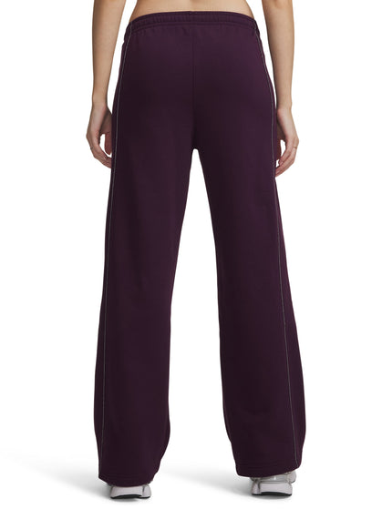 Under Armour Rival Fleece Shimmer Pants - Purple Echo/Metallic Silverimages2- The Sports Edit