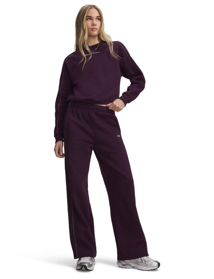 Under Armour Rival Fleece Shimmer Pants - Purple Echo/Metallic Silverimages3- The Sports Edit