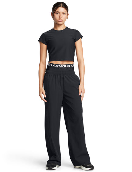 Under Armour Rival Wide Leg Pants - Black/Whiteimages4- The Sports Edit