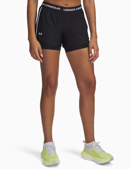 Under Armour Tech Play Up 2-in-1 Shorts - Black/Whiteimages1- The Sports Edit