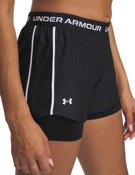 Under Armour Tech Play Up 2-in-1 Shorts - Black/Whiteimages3- The Sports Edit