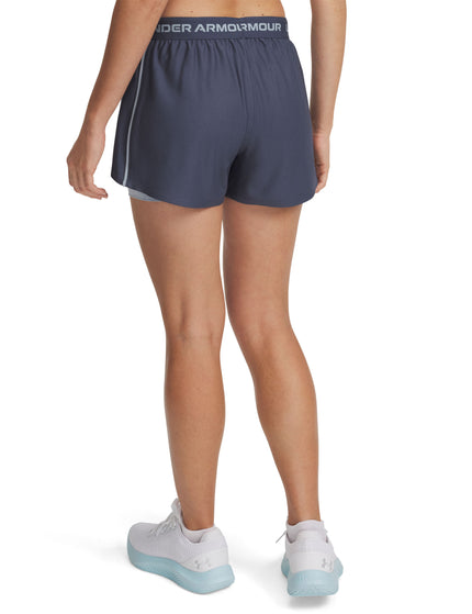 Under Armour Tech Play Up 2-in-1 Shorts - Downpour Grey/Harbour Blueimages2- The Sports Edit