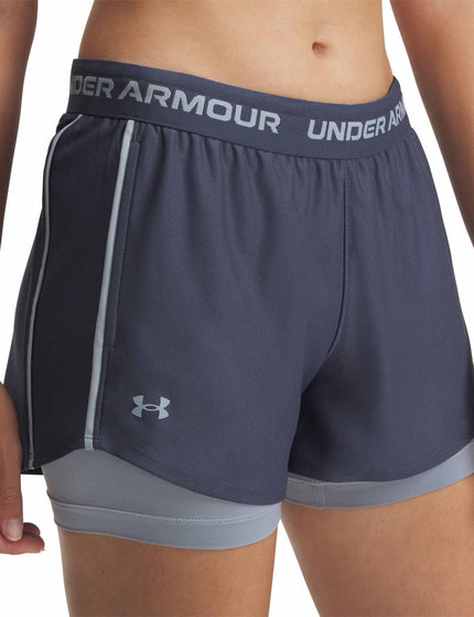 Under Armour Tech Play Up 2-in-1 Shorts - Downpour Grey/Harbour Blueimages3- The Sports Edit