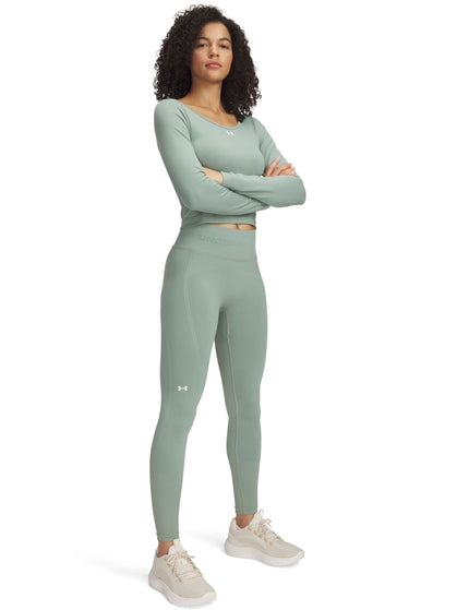 Under Armour Train Seamless Leggings - Silica Green/Whiteimages3- The Sports Edit