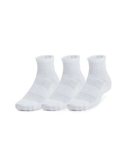 Under Armour Training Cotton 3-Pack Quarter Socks - Whiteimages1- The Sports Edit