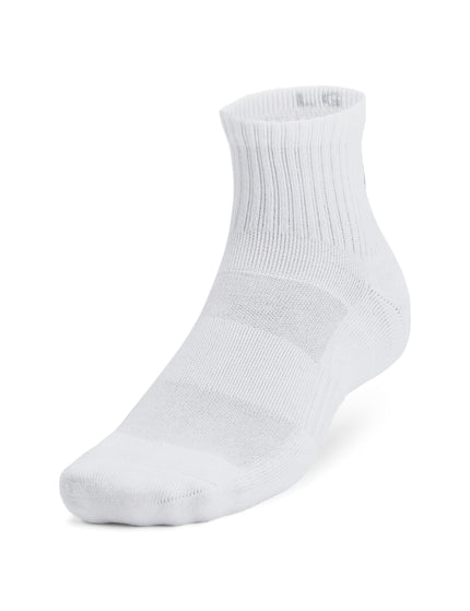 Under Armour Training Cotton 3-Pack Quarter Socks - Whiteimages2- The Sports Edit