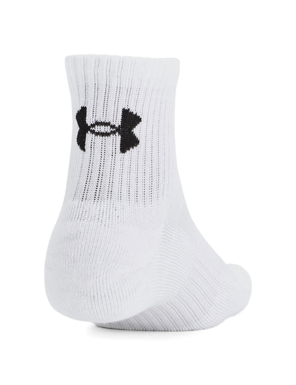 Under Armour Training Cotton 3-Pack Quarter Socks - Whiteimages5- The Sports Edit