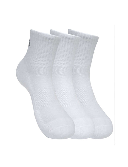 Under Armour Training Cotton 3-Pack Quarter Socks - Whiteimages3- The Sports Edit