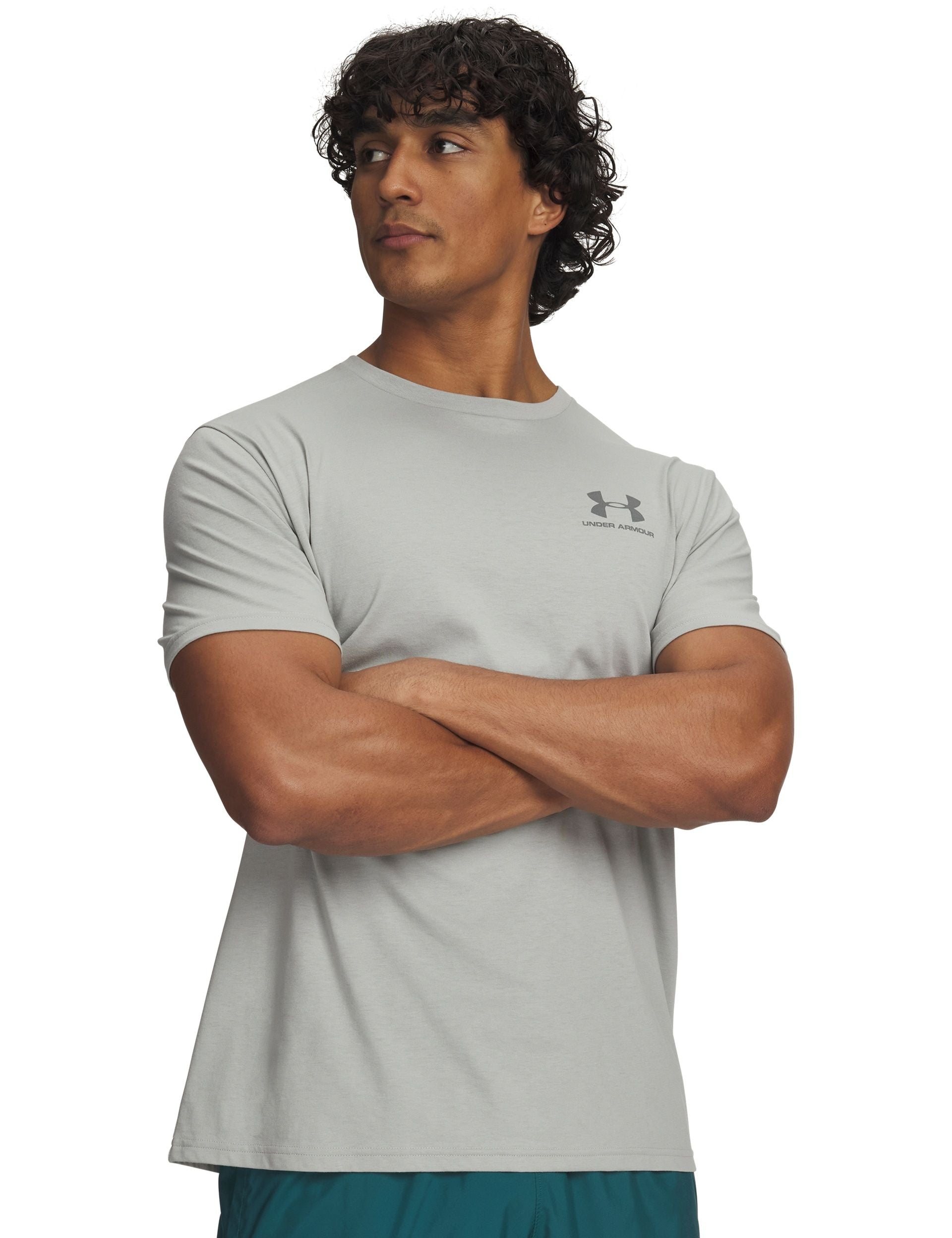 Chest Logo Short Sleeve T Shirt Titanium Clay