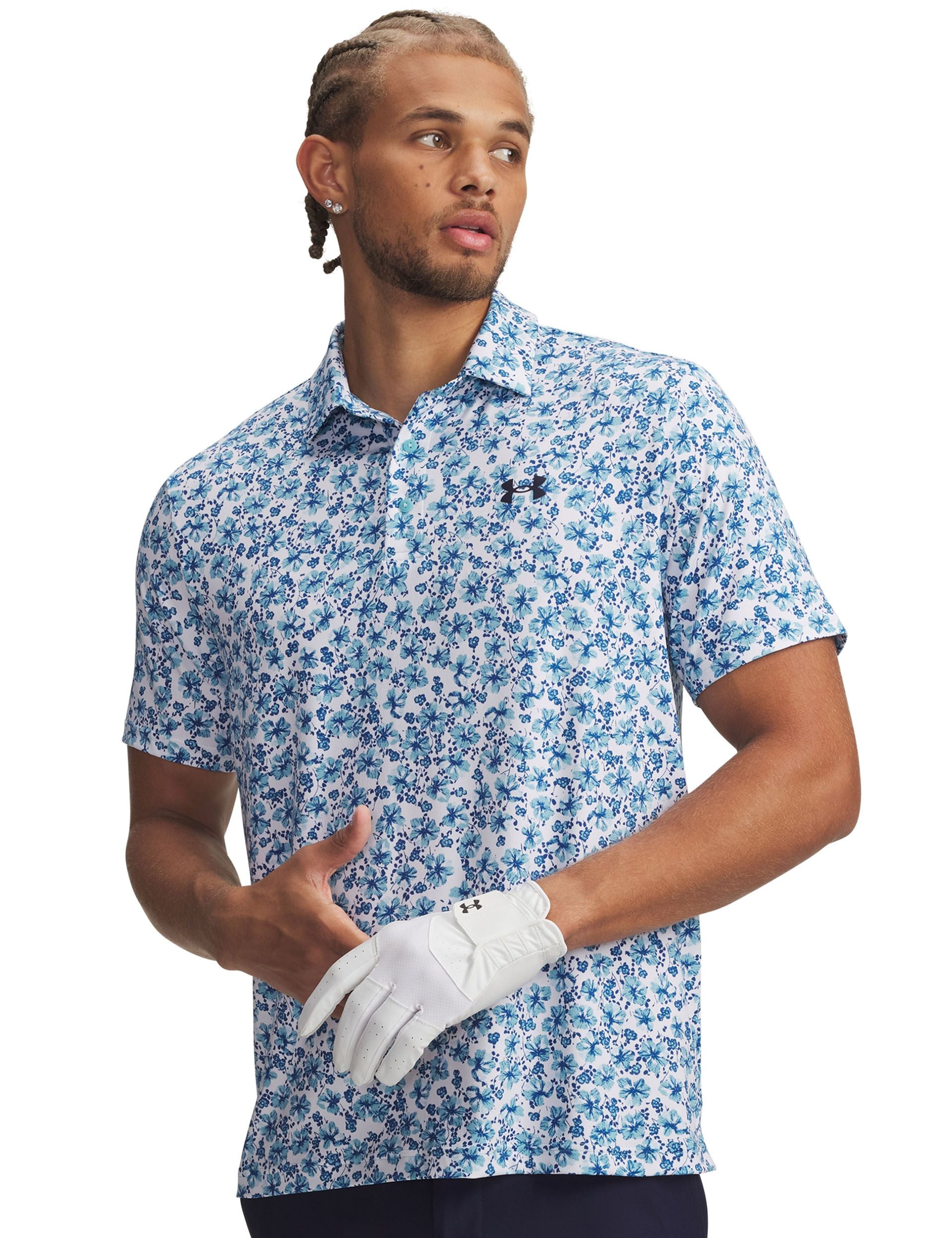 Playoff 3.0 Printed Polo Midnight Navy White