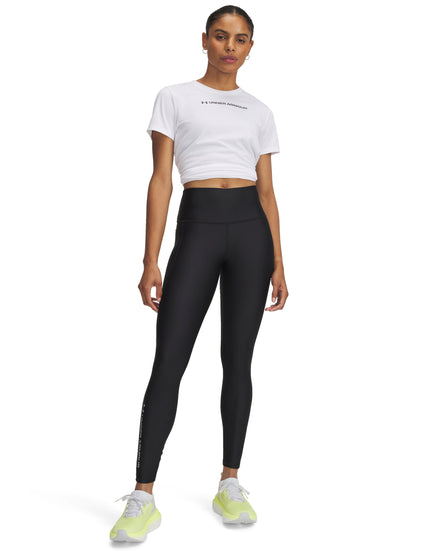 Under Armour UA Tech Branded Leggings - Black/Mod Greyimages3- The Sports Edit