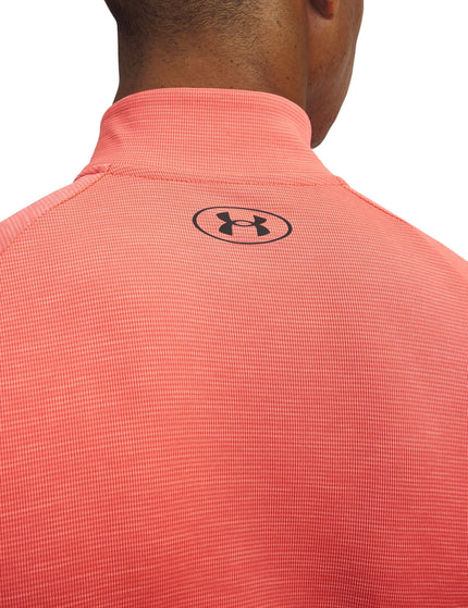 Under Armour Tech Textured 1/2 Zip - Venom Red/Blackimages3- The Sports Edit