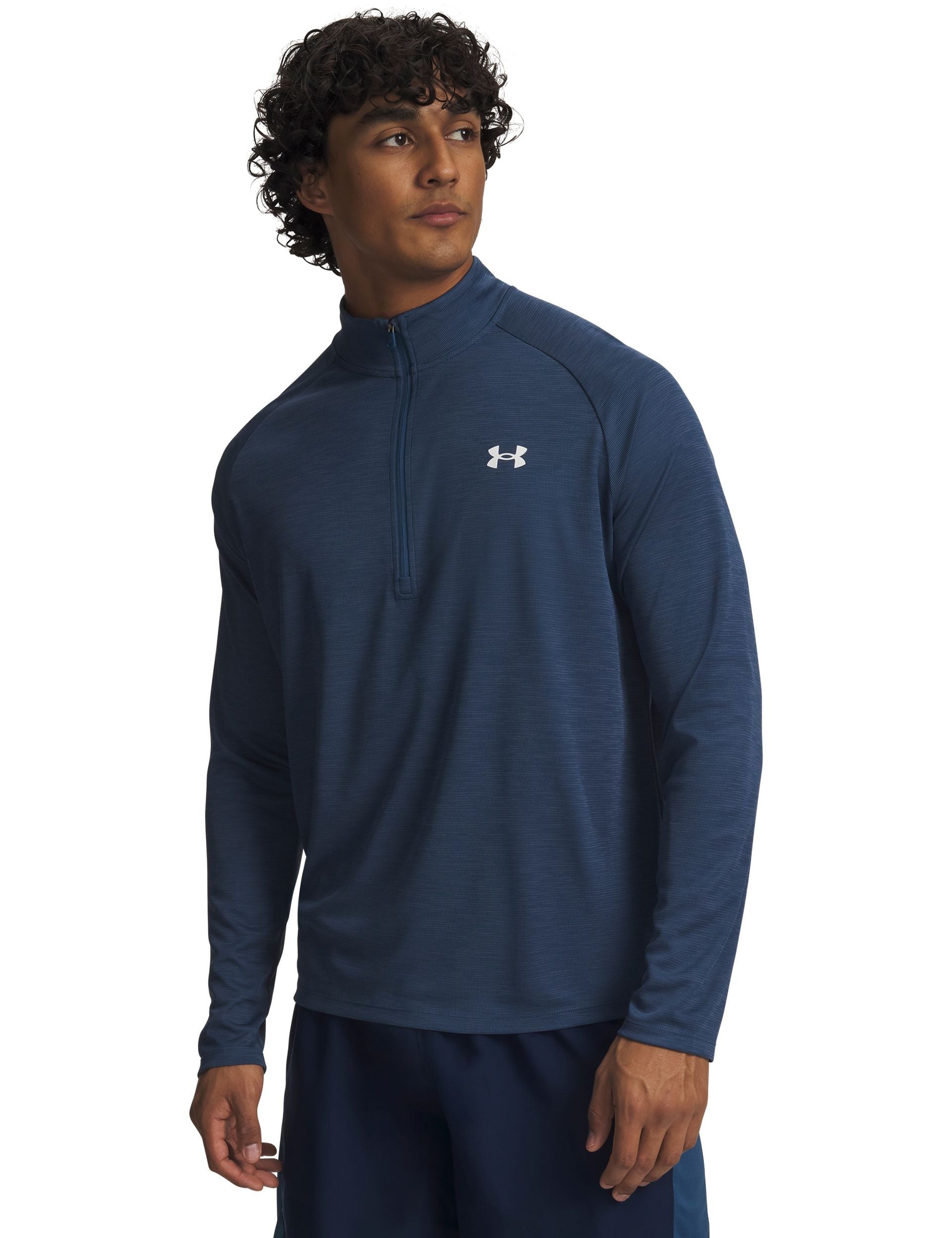 Tech Textured 1 2 Zip Wham Blue White