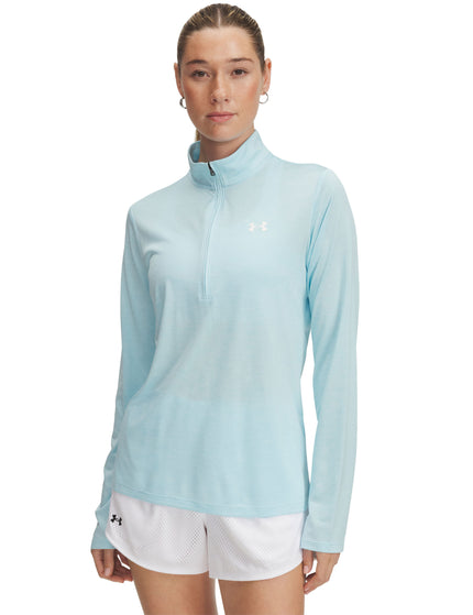 Under Armour UA Tech Twist 1/2 Zip - Stream/Whiteimages1- The Sports Edit