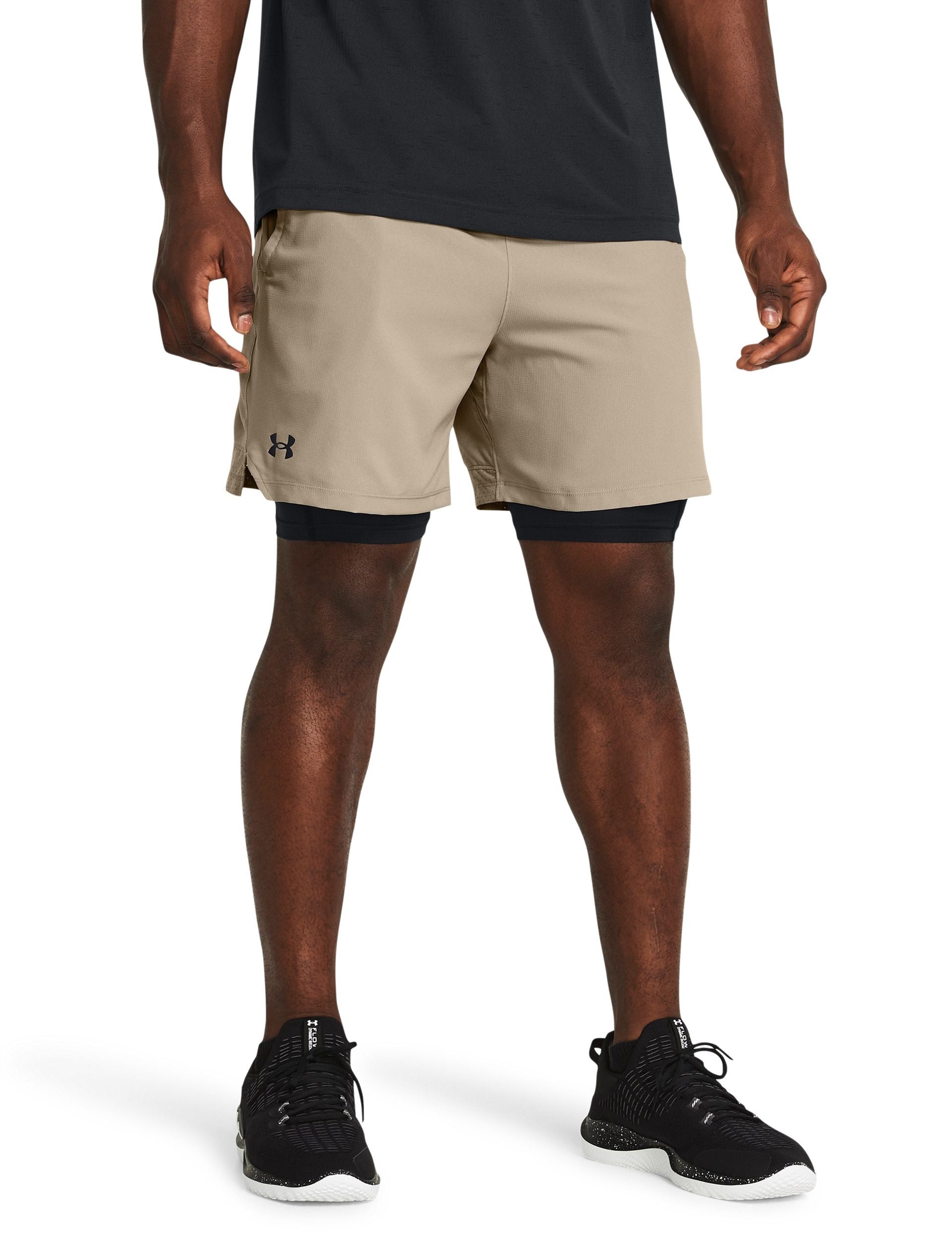 Vanish Woven 2 1 Shorts Timberwolf Taupe Black