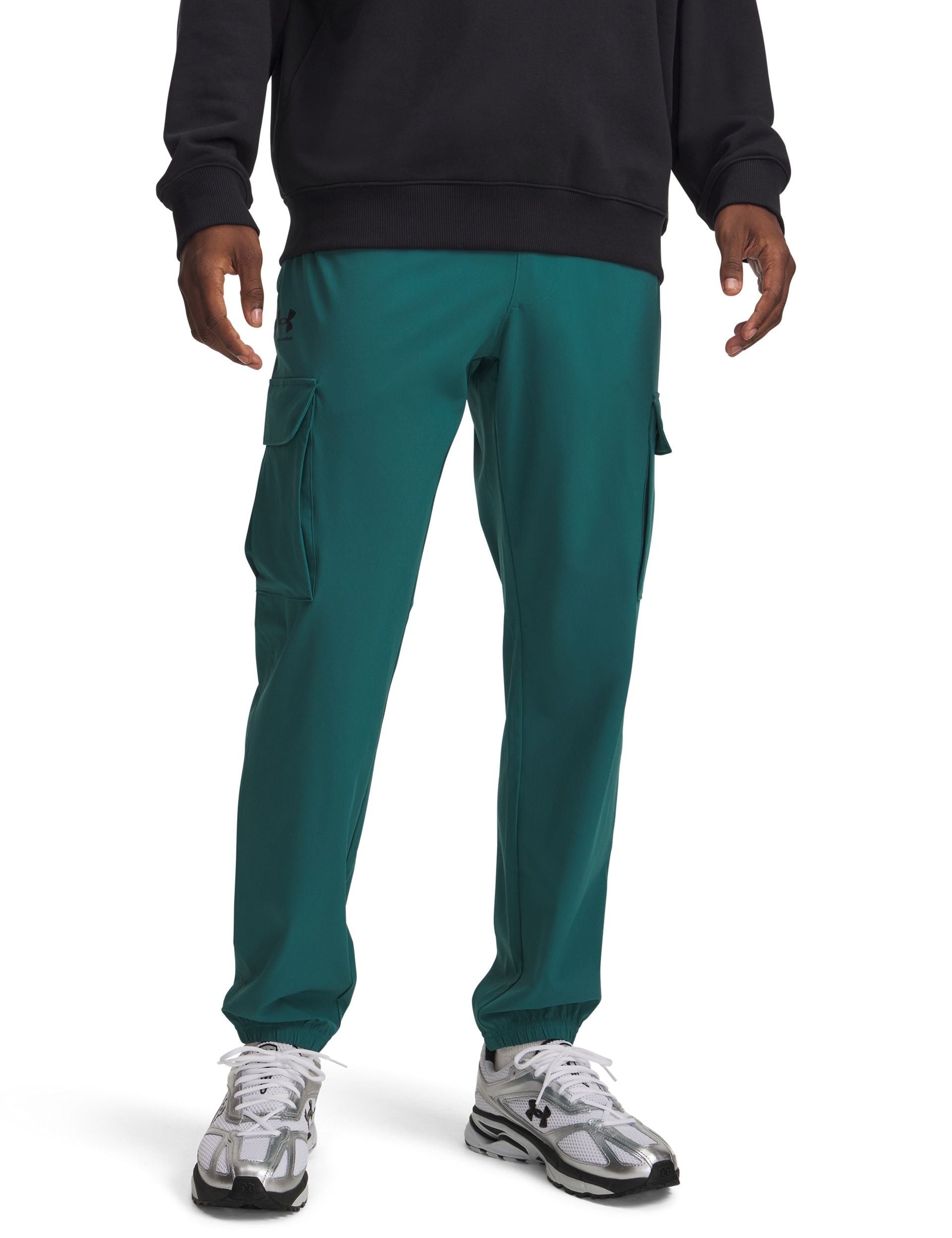 Vibe Woven Cargo Pants Rack Green Black