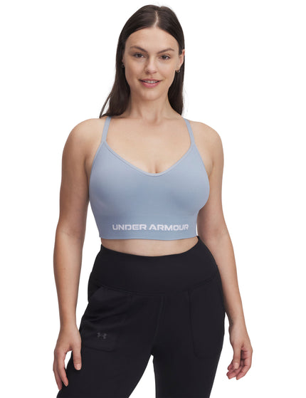 Under Armour Vanish Seamless Low Sports Bra - Harbour Blue/Whiteimages1- The Sports Edit