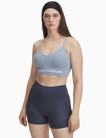 Under Armour Vanish Seamless Low Sports Bra - Harbour Blue/Whiteimages3- The Sports Edit