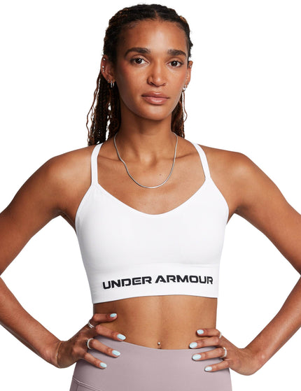 Under Armour Vanish Seamless Low Light Support Sports Bra - White/Blackimages1- The Sports Edit