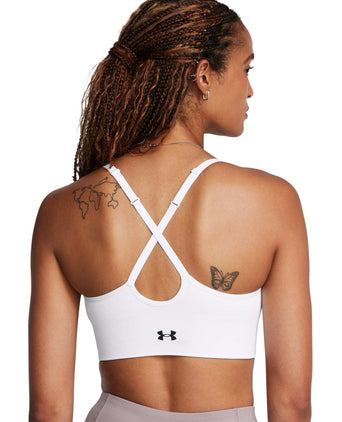 Vanish Seamless Low Light Support Sports Bra - White/Black
