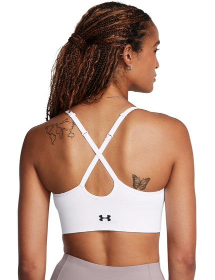 Under Armour Vanish Seamless Low Light Support Sports Bra - White/Blackimages2- The Sports Edit