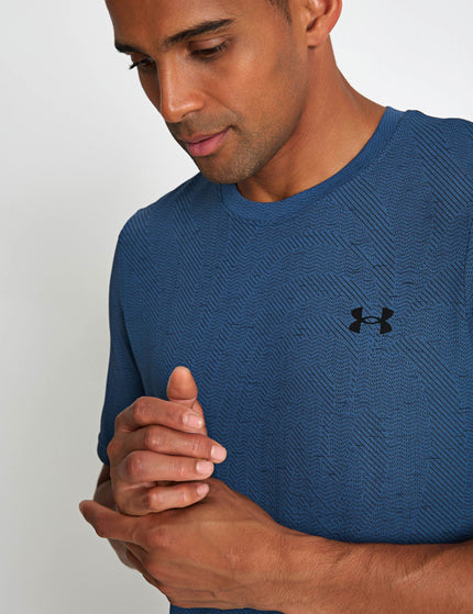 Under Armour Vanish Seamless Short Sleeve T-Shirt - Wham Blue/Blackimages4- The Sports Edit