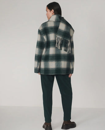 Alderton Check Scarf Coat - Ponderosa Pine Check